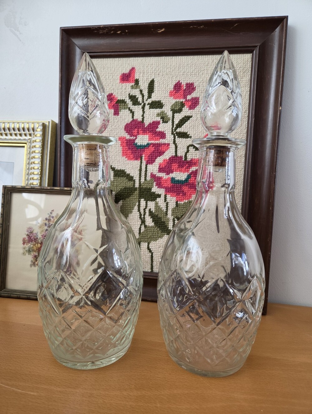 **Vintage 1967 London Winery Limited Glass Decanters — Set of 2**